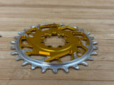 Burgtec Thick Thin Kettenblatt für SRAM 8-Loch 28T gold