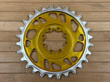 Burgtec Thick Thin Kettenblatt für SRAM 8-Loch 28T gold