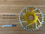 Burgtec Thick Thin Kettenblatt für SRAM 8-Loch 34T gold