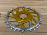 Burgtec Thick Thin Kettenblatt für SRAM 8-Loch 34T gold