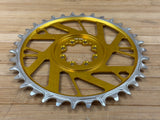 Burgtec Thick Thin Kettenblatt für SRAM 8-Loch 34T gold
