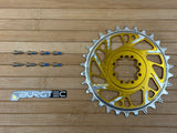 Burgtec Thick Thin Kettenblatt für SRAM 8-Loch 30T gold