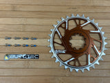 Burgtec Thick Thin Kettenblatt für SRAM 8-Loch 32T kash bronze