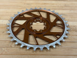 Burgtec Thick Thin Kettenblatt für SRAM 8-Loch 34T kash bronze