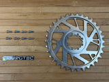 Burgtec Thick Thin Kettenblatt für SRAM 8-Loch 34T silber