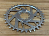 Burgtec Thick Thin Kettenblatt für SRAM 8-Loch 34T silber