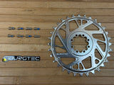 Burgtec Thick Thin Kettenblatt für SRAM 8-Loch 32T silber
