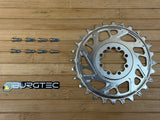Burgtec Thick Thin Kettenblatt für SRAM 8-Loch 28T silber