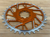 Burgtec Thick Thin Kettenblatt für SRAM 8-Loch 34T orange