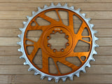 Burgtec Thick Thin Kettenblatt für SRAM 8-Loch 34T orange