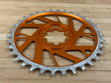 Burgtec Thick Thin Kettenblatt für SRAM 8-Loch 34T orange
