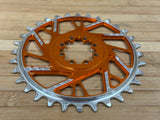 Burgtec Thick Thin Kettenblatt für SRAM 8-Loch 32T orange
