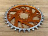 Burgtec Thick Thin Kettenblatt für SRAM 8-Loch 32T orange