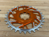 Burgtec Thick Thin Kettenblatt für SRAM 8-Loch 30T orange