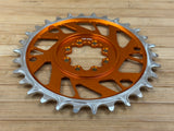 Burgtec Thick Thin Kettenblatt für SRAM 8-Loch 30T orange