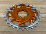 Burgtec Thick Thin Kettenblatt für SRAM 8-Loch 28T orange