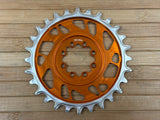 Burgtec Thick Thin Kettenblatt für SRAM 8-Loch 28T orange
