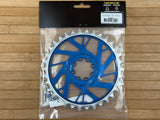 Burgtec Thick Thin Kettenblatt für SRAM 8-Loch 34T blau