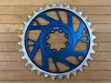 Burgtec Thick Thin Kettenblatt für SRAM 8-Loch 32T blau