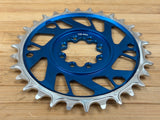 Burgtec Thick Thin Kettenblatt für SRAM 8-Loch 30T blau