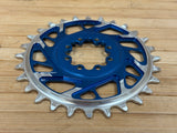 Burgtec Thick Thin Kettenblatt für SRAM 8-Loch 28T blau