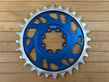 Burgtec Thick Thin Kettenblatt für SRAM 8-Loch 28T blau