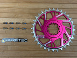 Burgtec Thick Thin Kettenblatt für SRAM 8-Loch 32T pink
