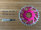 Burgtec Thick Thin Kettenblatt für SRAM 8-Loch 30T pink