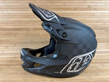 Troy Lee Designs D4 Carbon Fullface Helm Stealth Black / Silver Gr. L