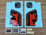 Fox Decal Kit 36 2021 F-S Orange Logo / Shiny Black E-Bike
