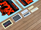 Fox Decal Kit 36 2021 F-S Orange Logo / Shiny Black E-Bike
