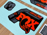 Fox Decal Kit 36 2021 F-S Orange Logo / Shiny Black E-Bike
