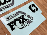Fox Decal Kit 40 2025 F-S Black Logo Shiny Orange