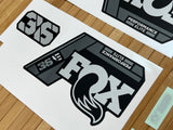 Fox Decal Kit 36 2021 P-SE Gray Logo / Matte Black E-Bike