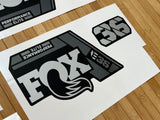 Fox Decal Kit 36 2021 P-SE Gray Logo / Matte Black E-Bike