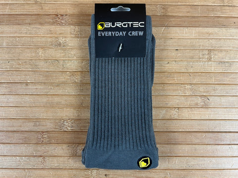 Burgtec Everyday Crew Socks Large Grey 42-46