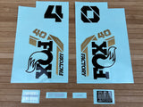 Fox Decal Kit 40 2025 F-S Black Logo Podium Gold Limited Edition