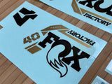 Fox Decal Kit 40 2025 F-S Black Logo Podium Gold Limited Edition