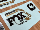 Fox Decal Kit 40 2025 F-S Black Logo Podium Gold Limited Edition