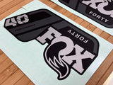 FOX 40 2021 Decal Kit P-S Gray Logo Dekorbogen