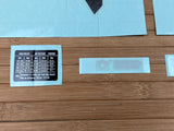 Marzocchi 58 Decal Kit Dekorbogen 2024 Clear Logo