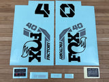FOX 40 2021 Decal Kit F-S Black Logo Dekorbogen