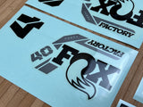 FOX 40 2021 Decal Kit F-S Black Logo Dekorbogen