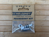 Peaty's Holeshot Tubeless Valve Accessory / Ersatzteile Kit silber