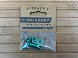 Peaty's Holeshot Tubeless Valve Accessory / Ersatzteile Kit emerald grün