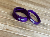 RTF Bikeparts Halo Spacer Set lila / purple 10mm + 5mm 1 1/8"