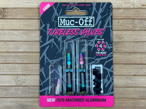 Muc Off Tubeless Valve Kit V2 / Ventile 44mm iridescent / rainbow / oilslick