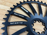 Fraezen Gravel Kettenblatt T-Type 8-Loch 46T schwarz