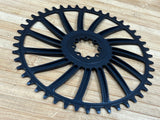 Fraezen Gravel Kettenblatt T-Type 8-Loch 46T schwarz