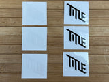 Title Aufkleber / Sticker 1,5" 6er Set schwarz und weiß